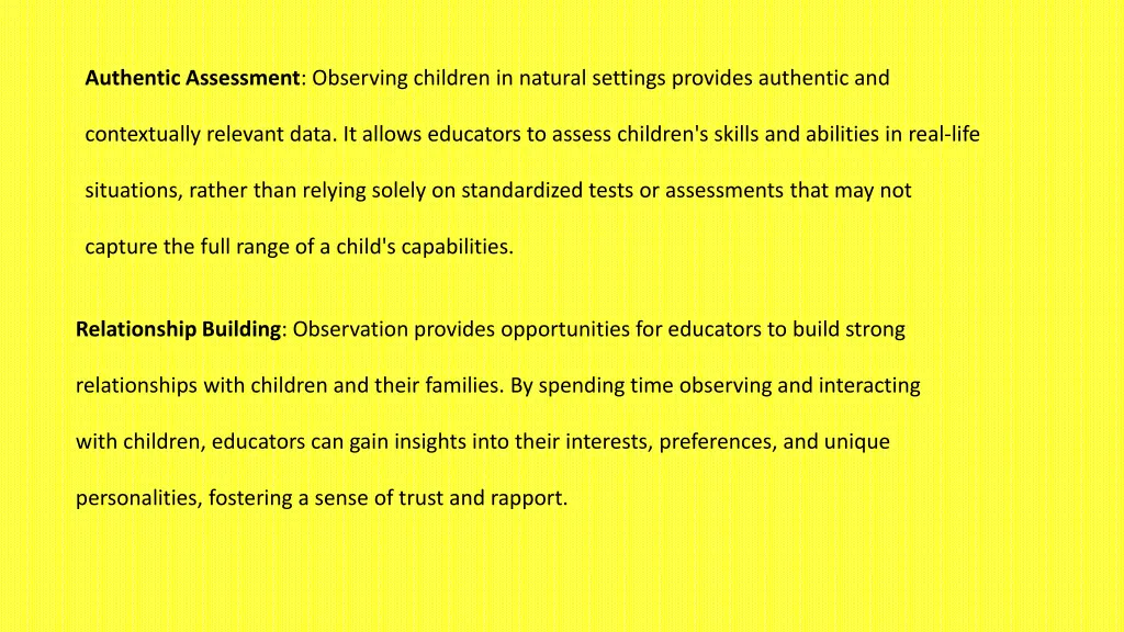 authentic assessment observing children