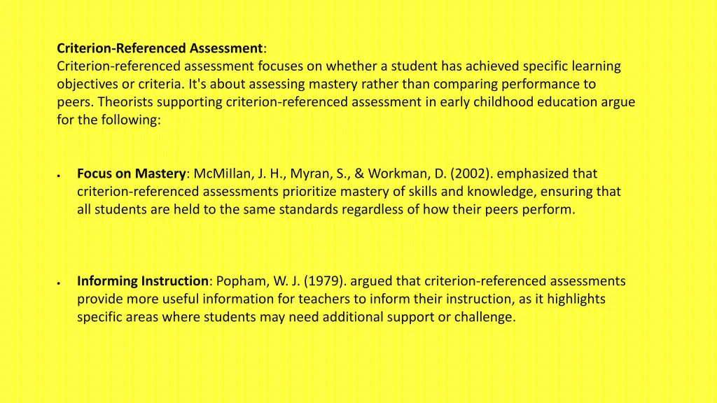 criterion referenced assessment criterion