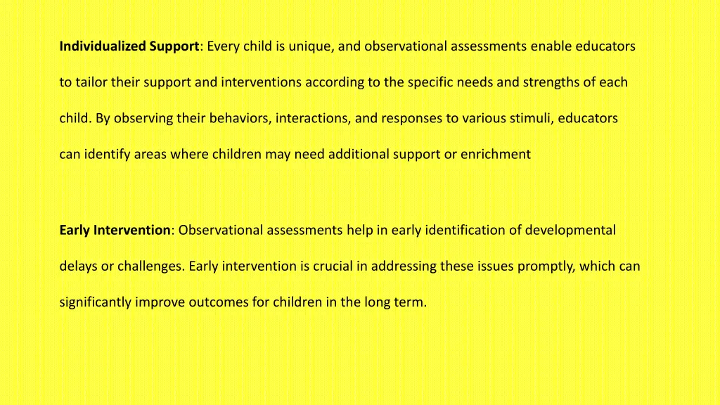 individualized support every child is unique
