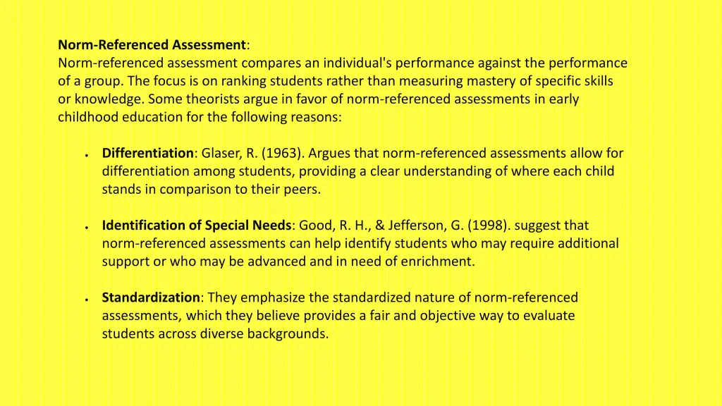 norm referenced assessment norm referenced