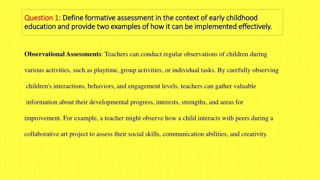 question 1 question 1 define formative assessment