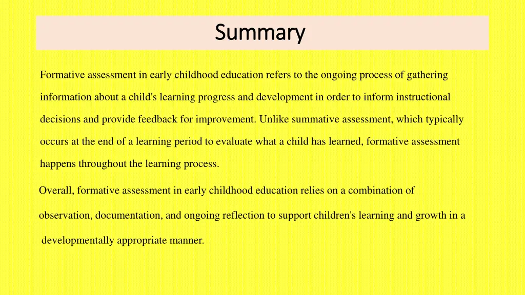 summary summary