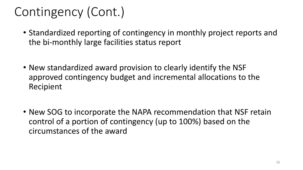 contingency cont