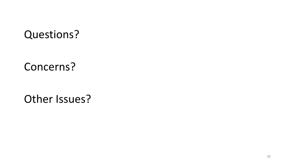 questions