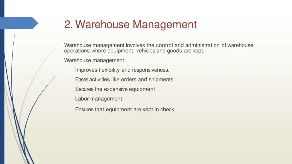 2 warehouse management