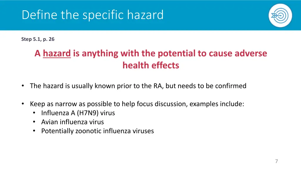 define the specific hazard