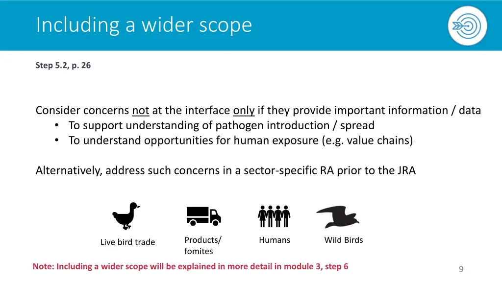 including a wider scope