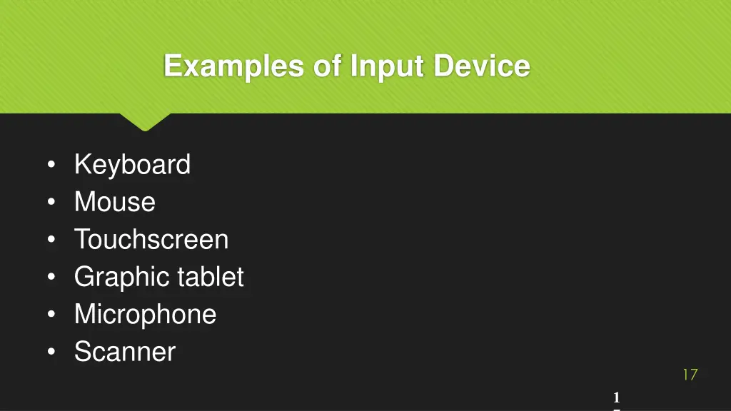 examples of input device