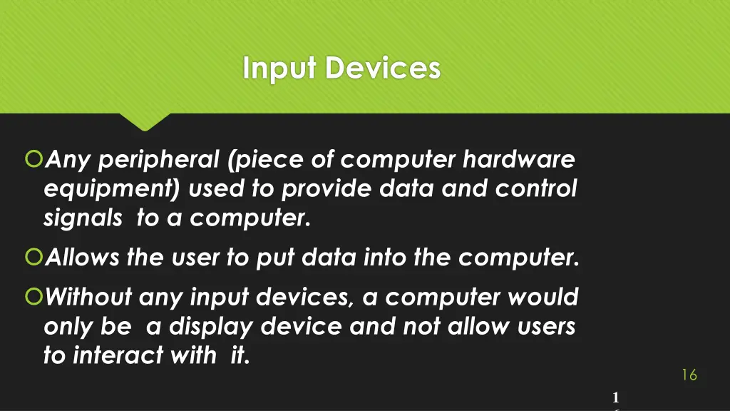 input devices 1