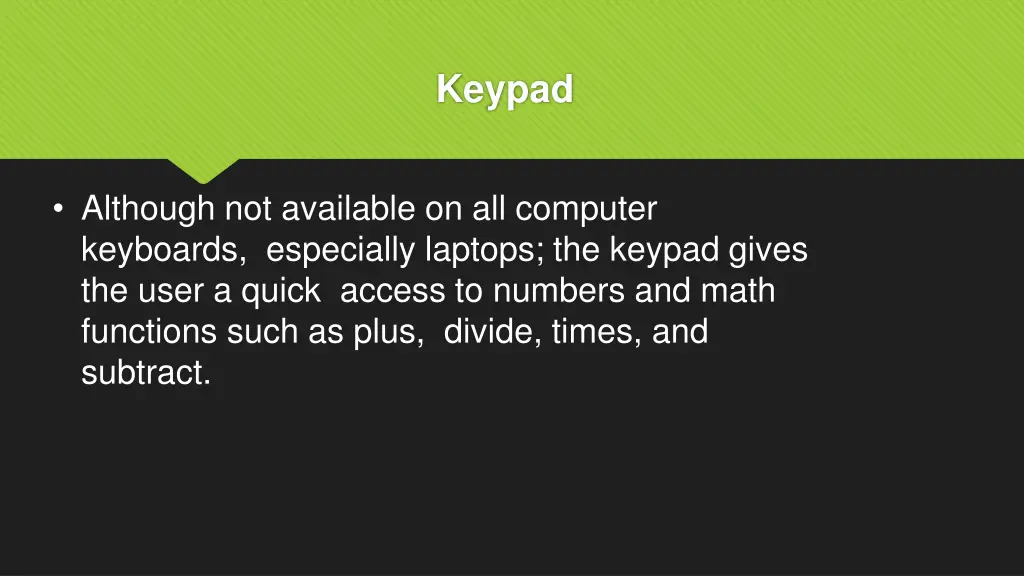 keypad