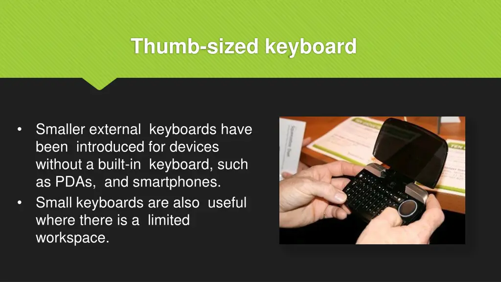 thumb sized keyboard