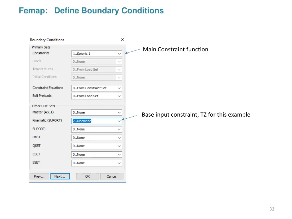 femap define boundary conditions