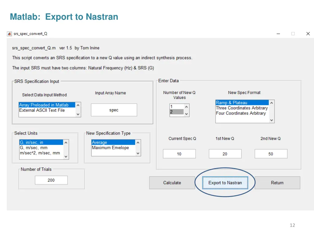 matlab export to nastran