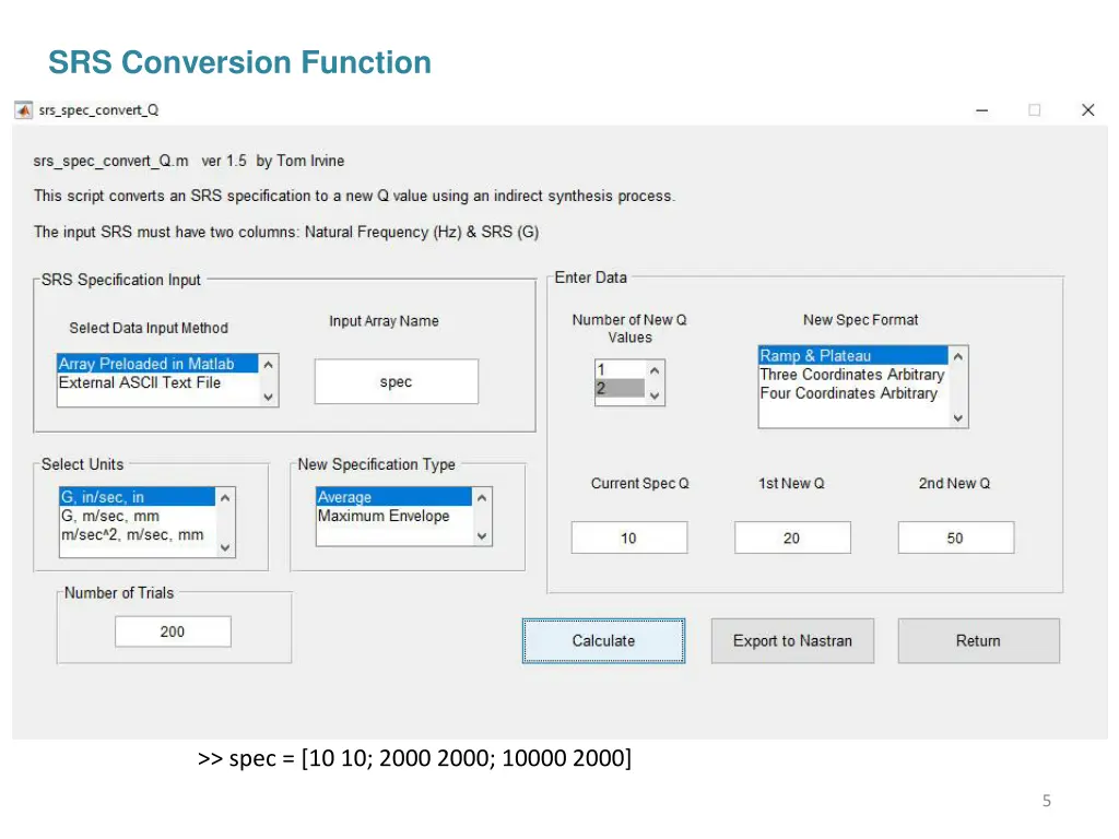 srs conversion function