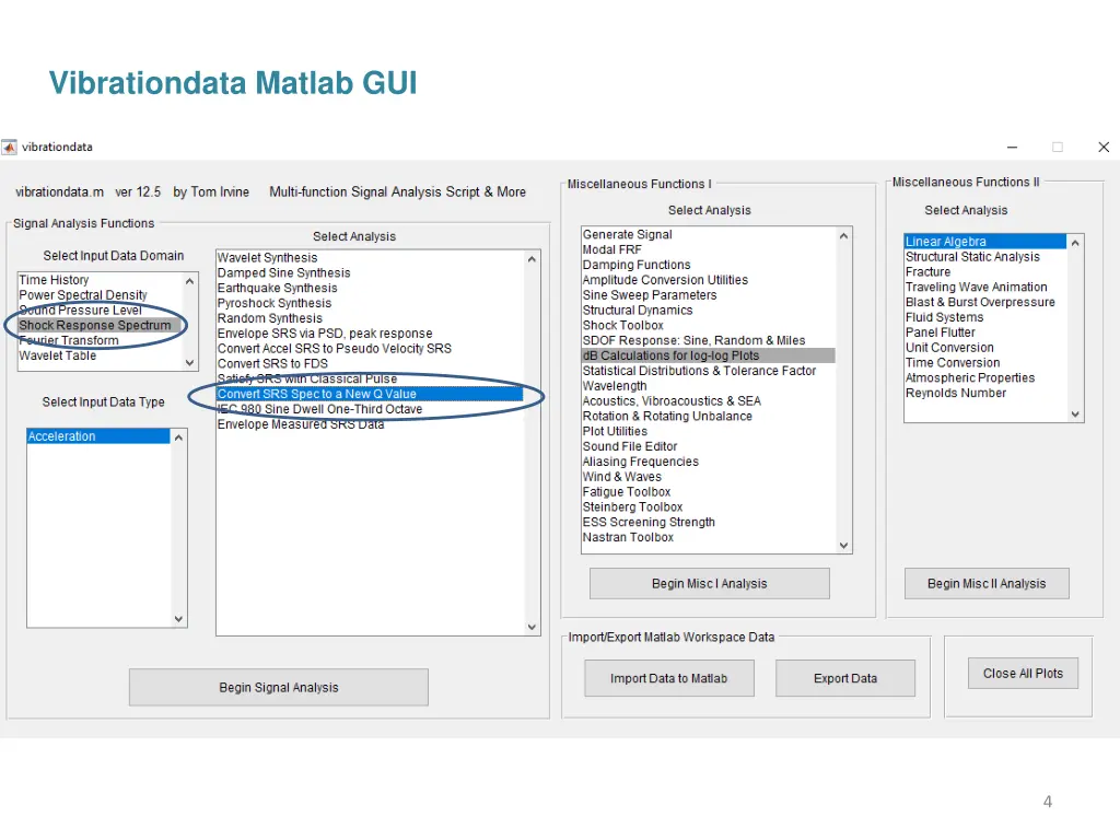 vibrationdata matlab gui