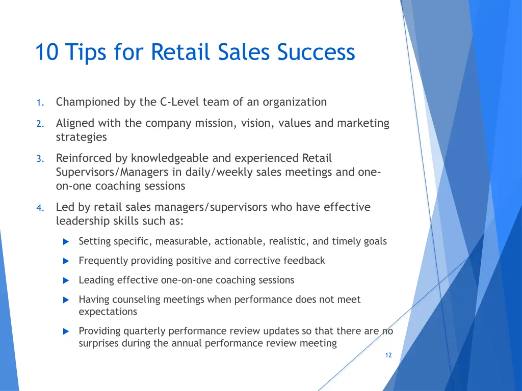 10 tips for retail sales success