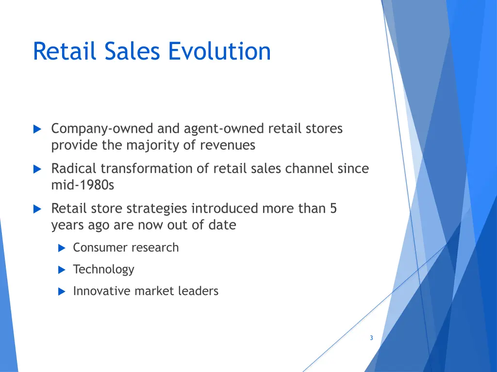 retail sales evolution