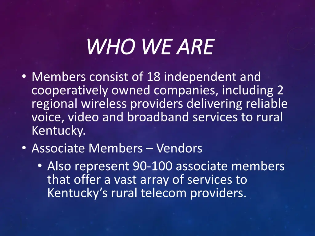 who we are who we are