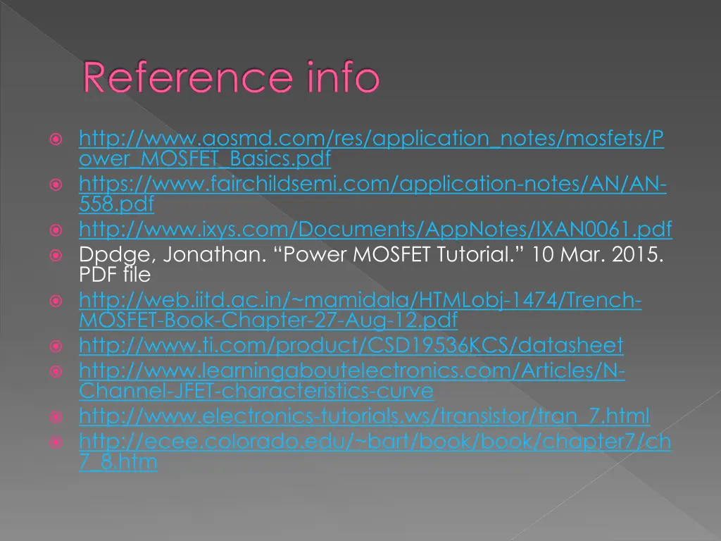 reference info