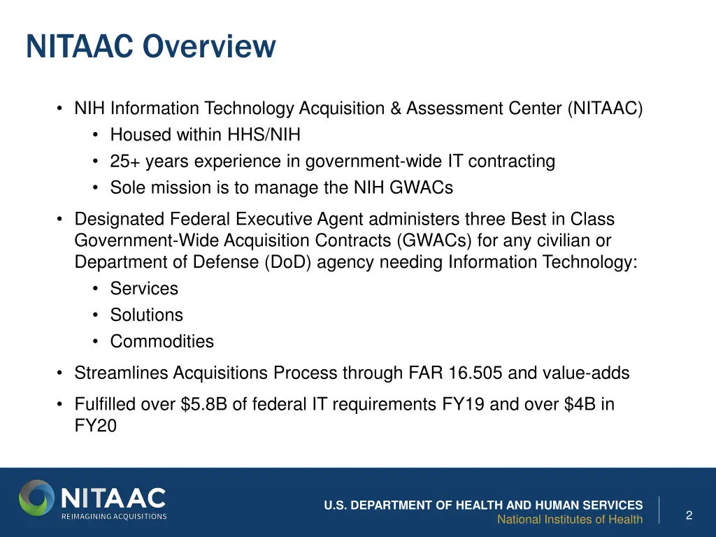 nitaac overview