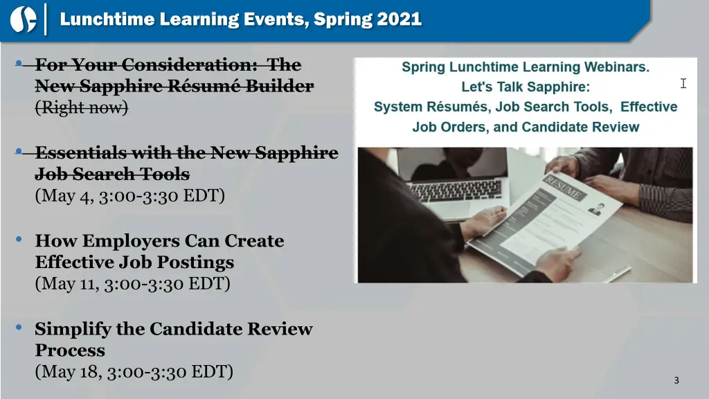 lunchtime learning events spring 2021