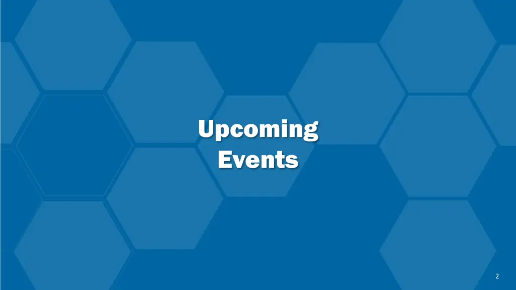upcoming events