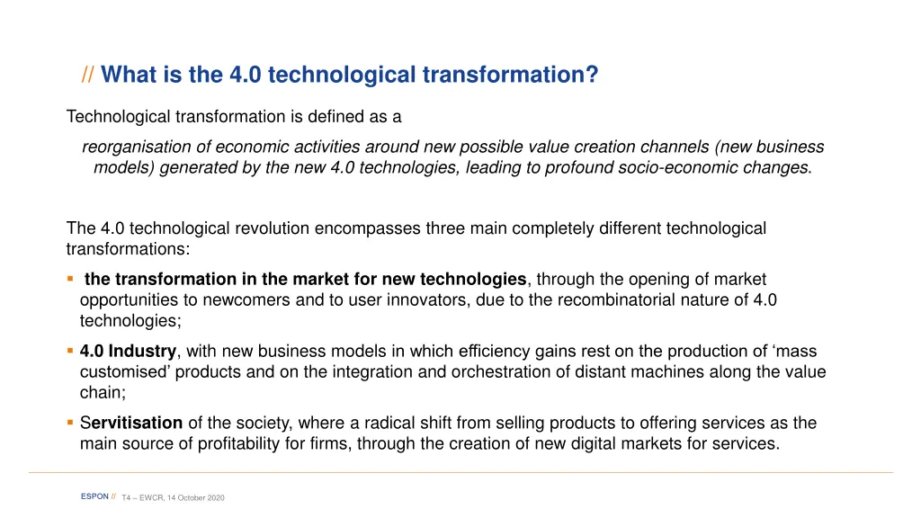 what is the 4 0 technological transformation 1