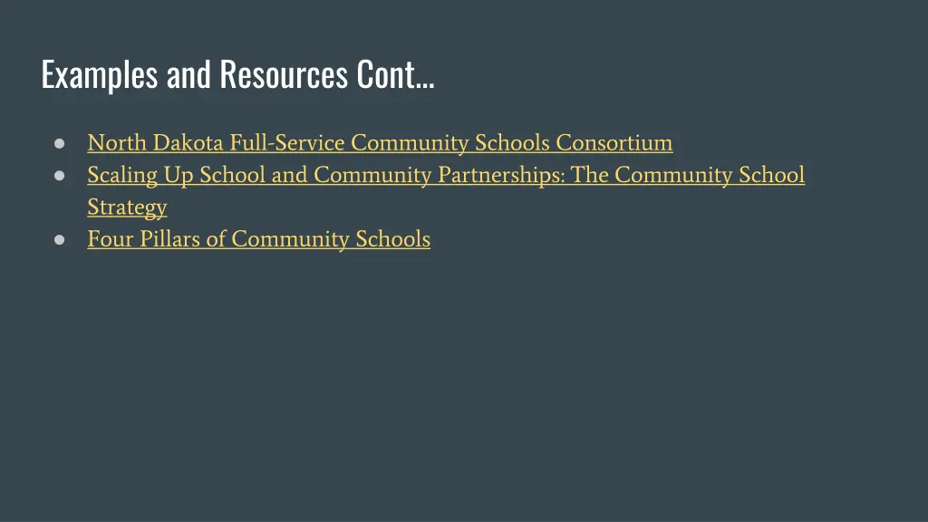 examples and resources cont