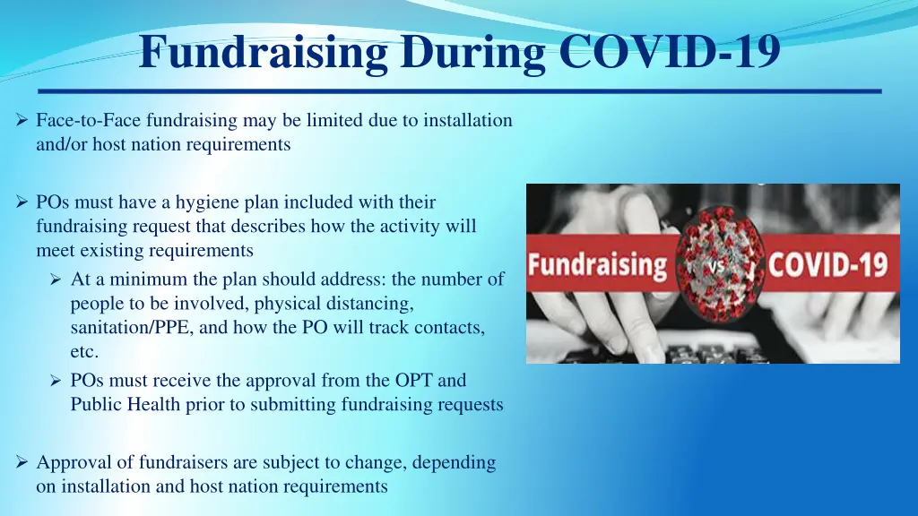 fundraising during covid 19