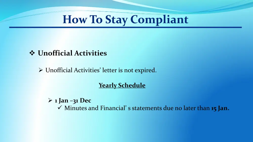 how to stay compliant