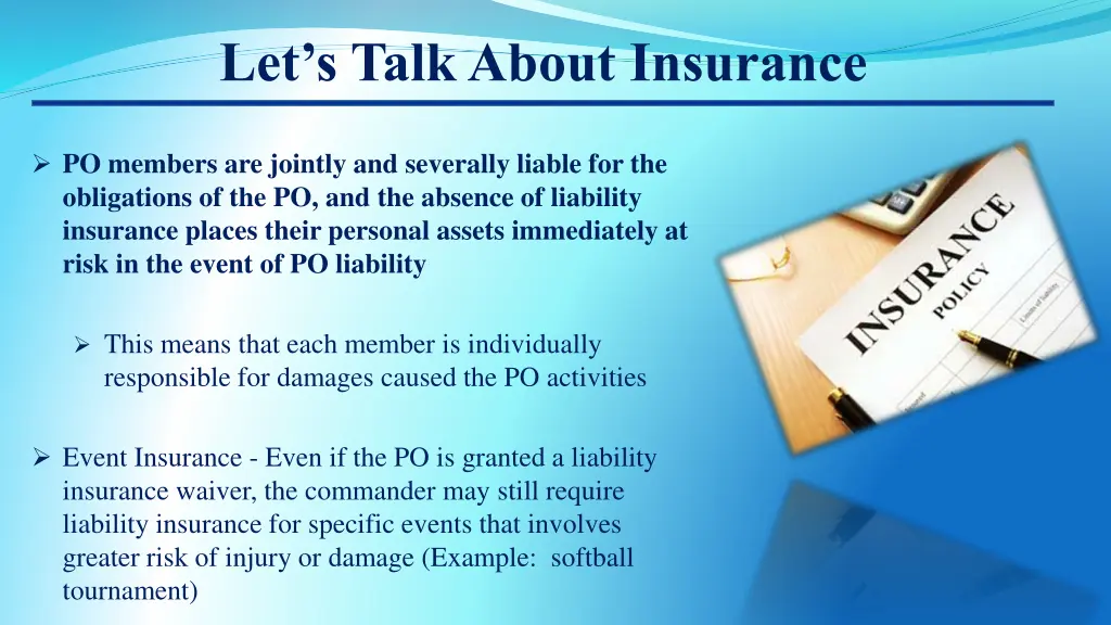 let s talk about insurance