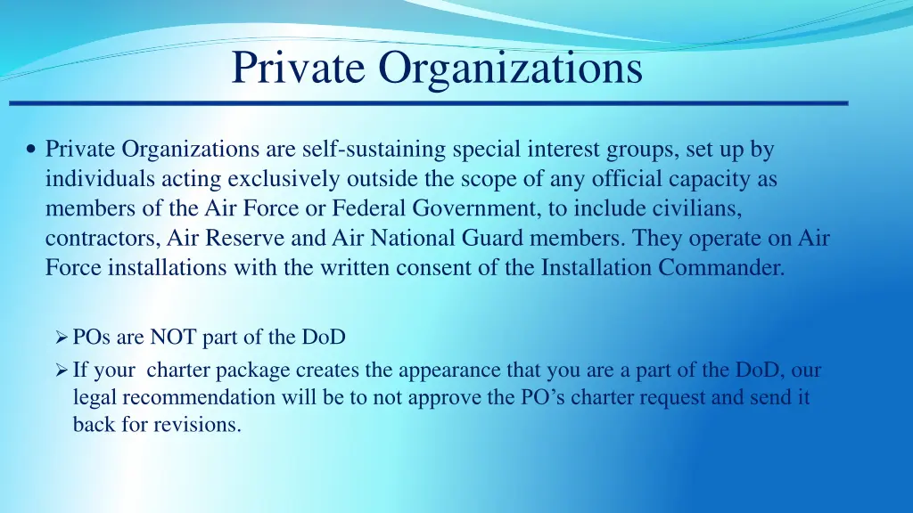 private organizations