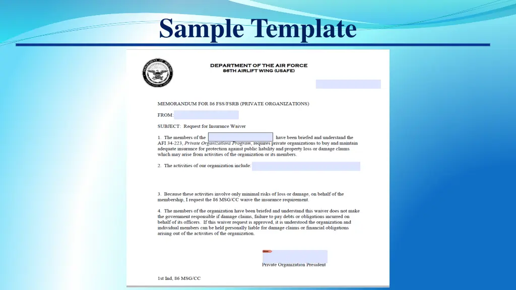 sample template