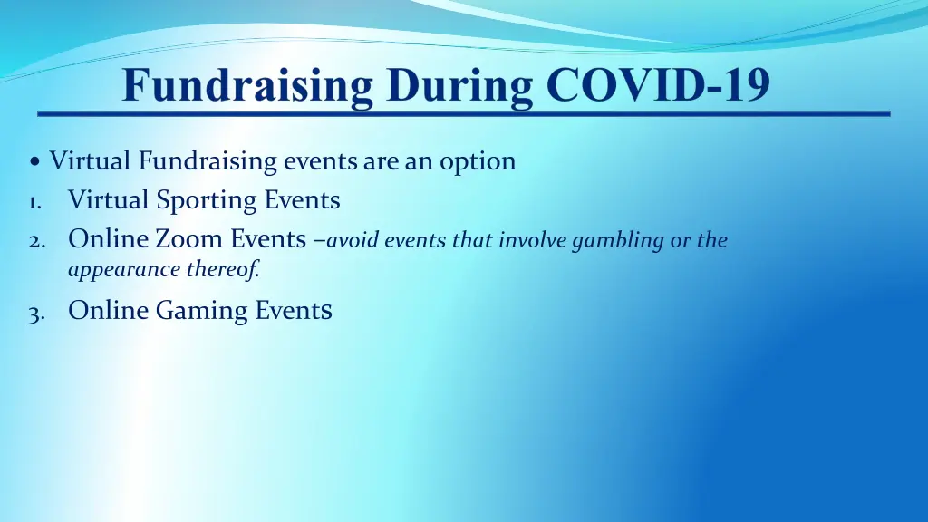 virtual fundraising events are an option virtual