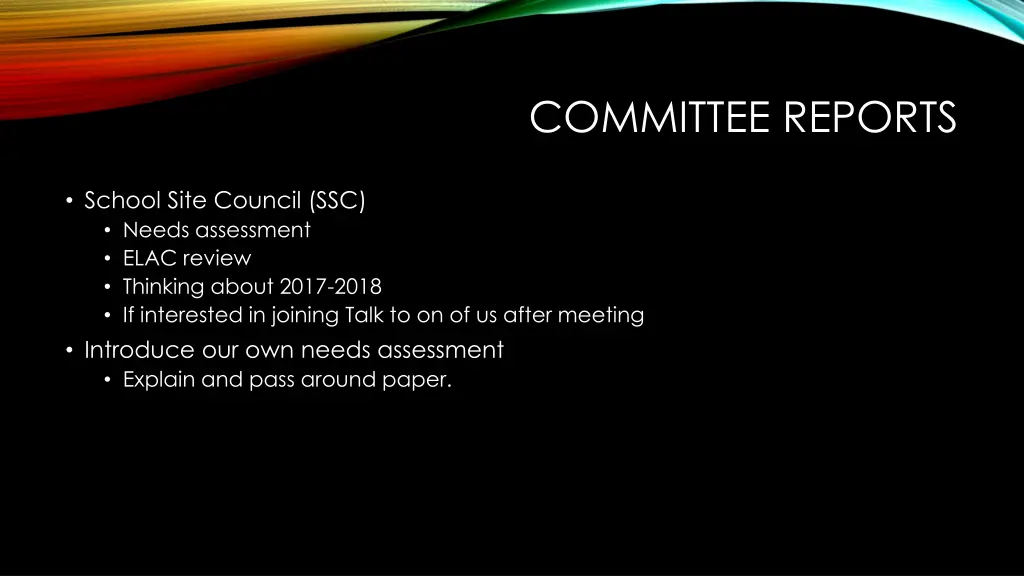 committee reports