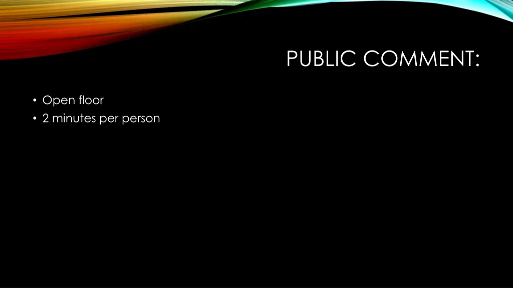 public comment