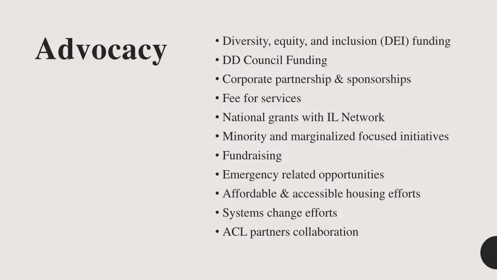 advocacy