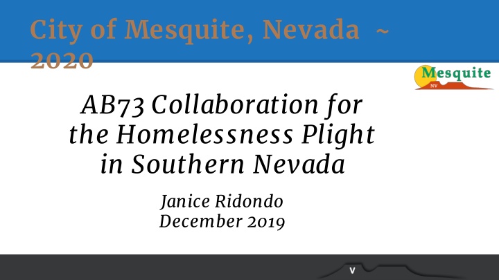 city of mesquite nevada 2020 ab73 homelessness