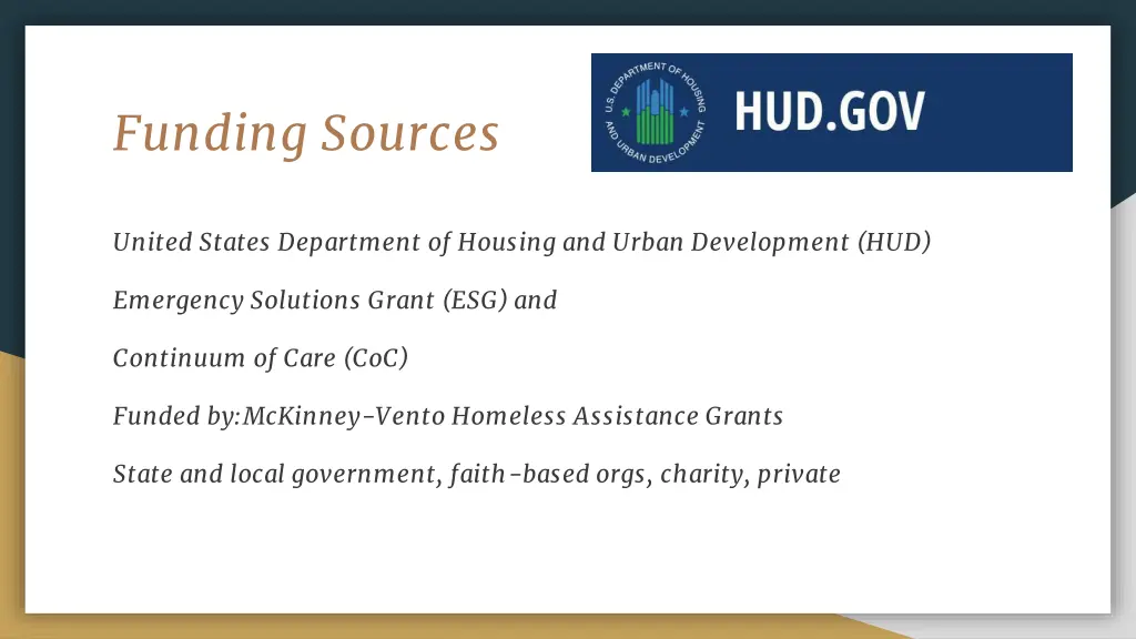funding sources