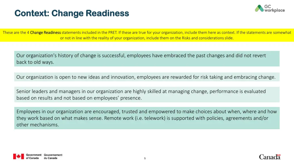 context change readiness context change readiness