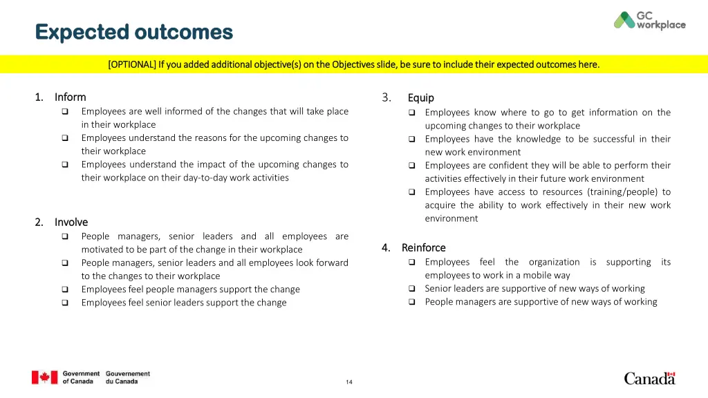 expected outcomes expected outcomes