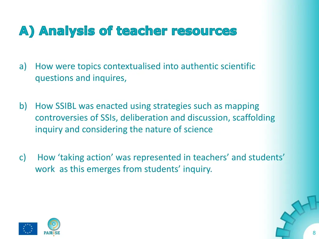 a analysis of teacher resources