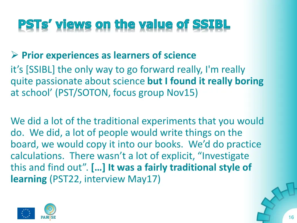 psts views on the value of ssibl 2
