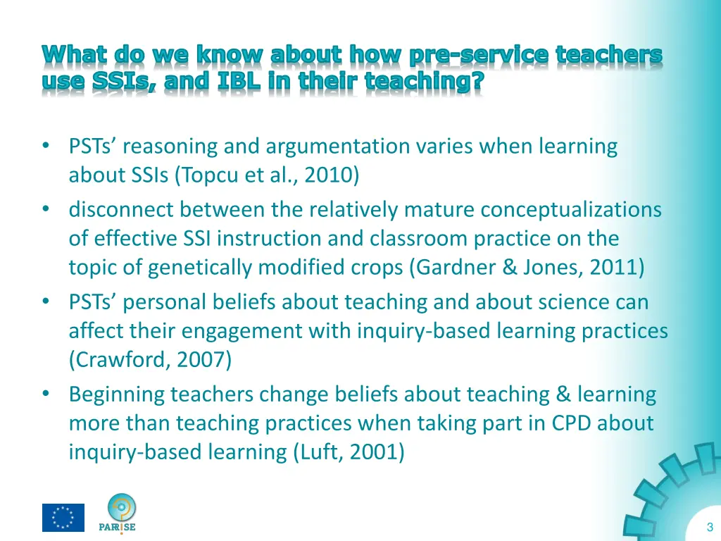 what do we know about how pre service teachers