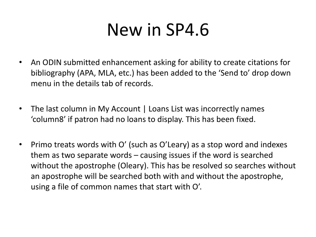 new in sp4 6