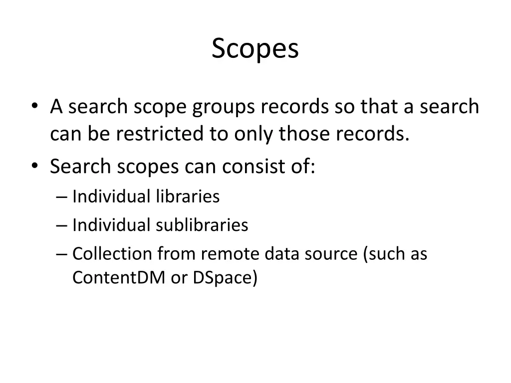 scopes