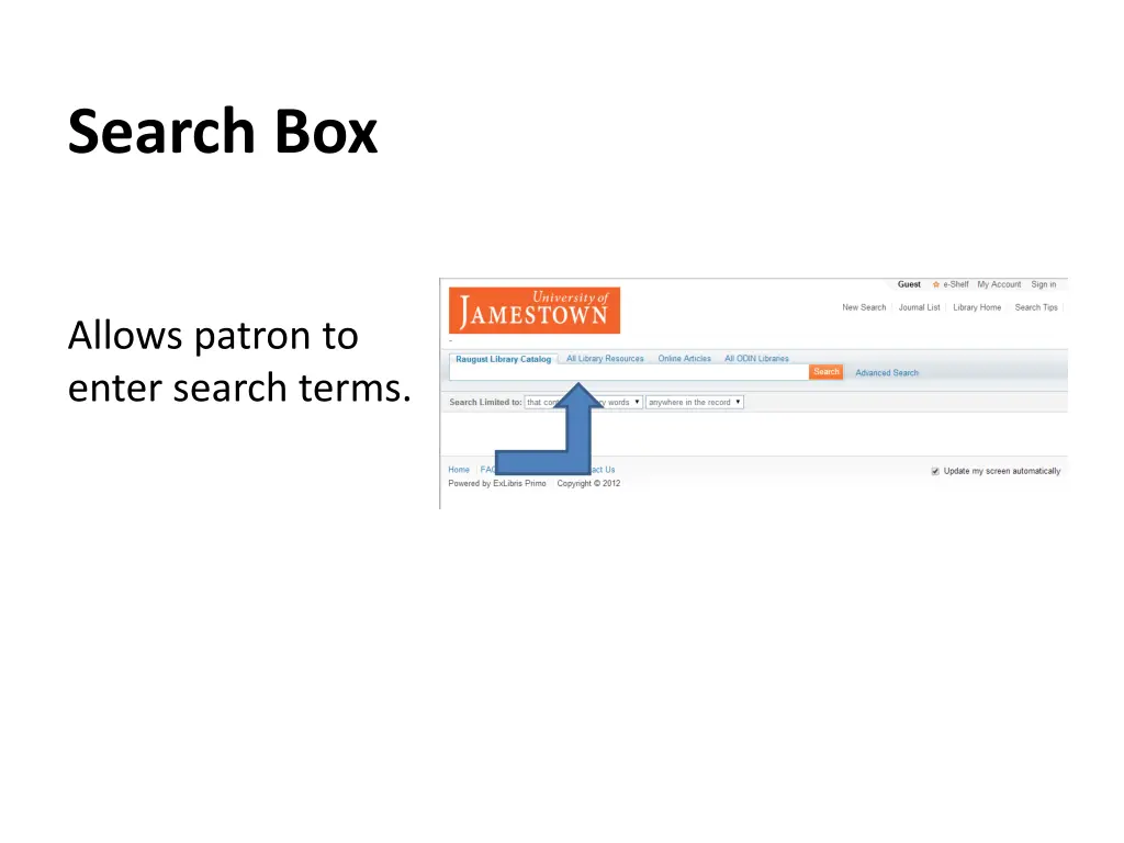 search box