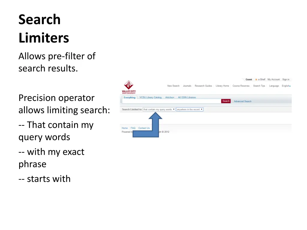 search limiters