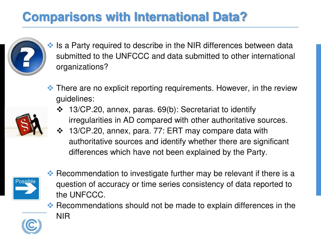 comparisons with international data