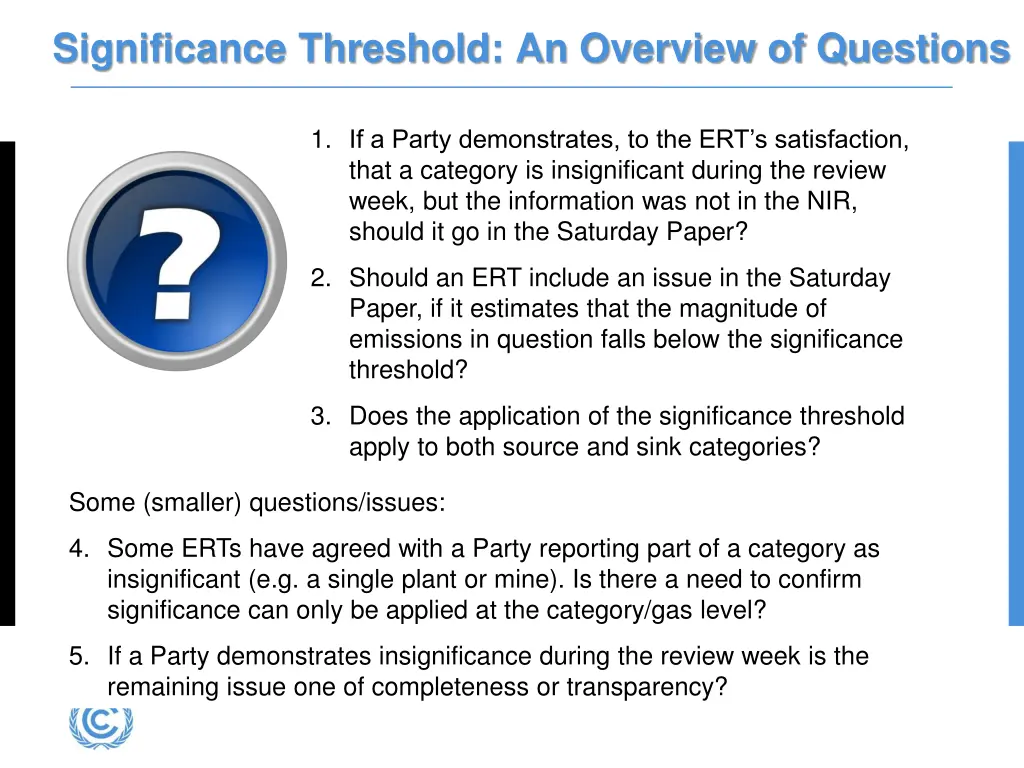 significance threshold an overview of questions